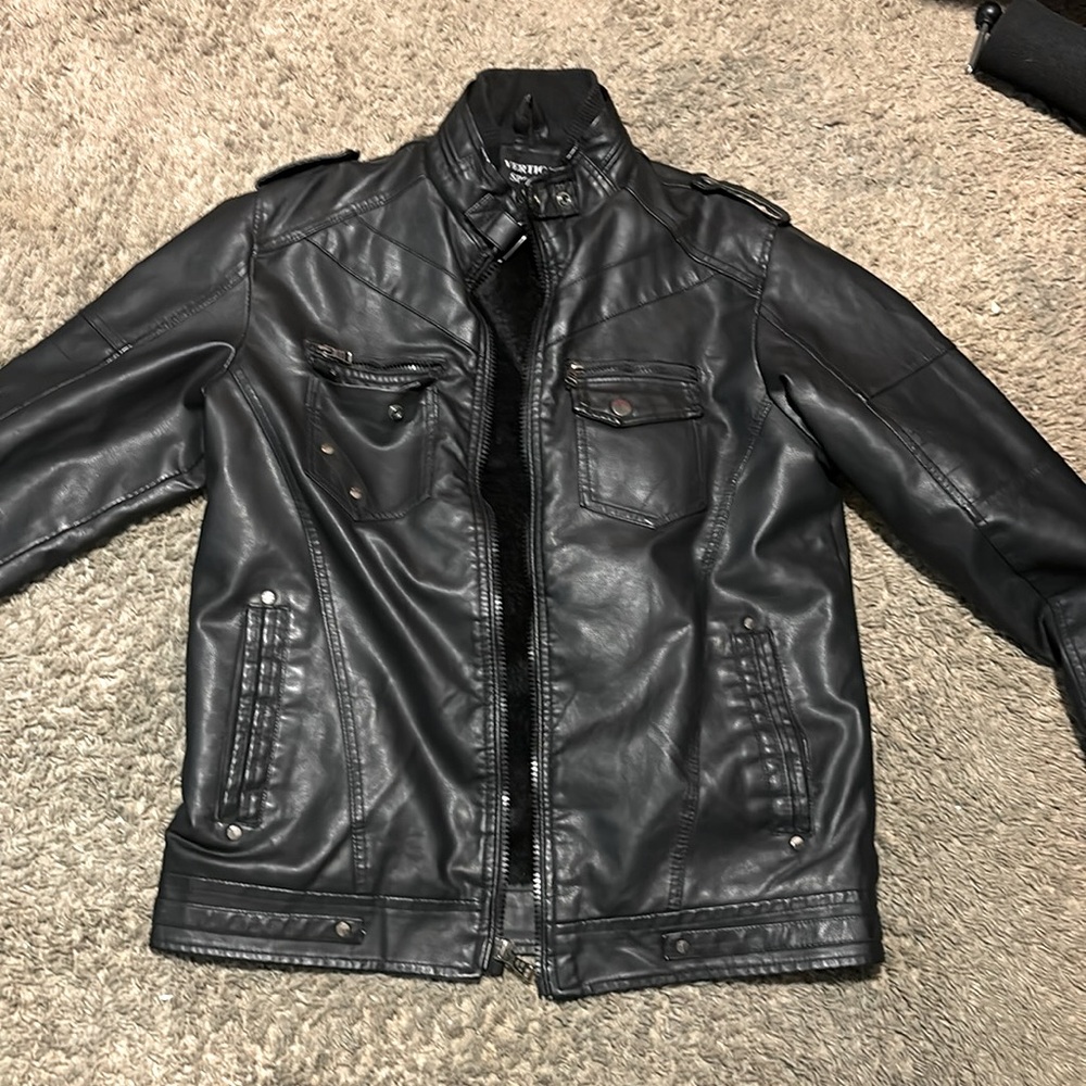 Heavy winter leather jacket